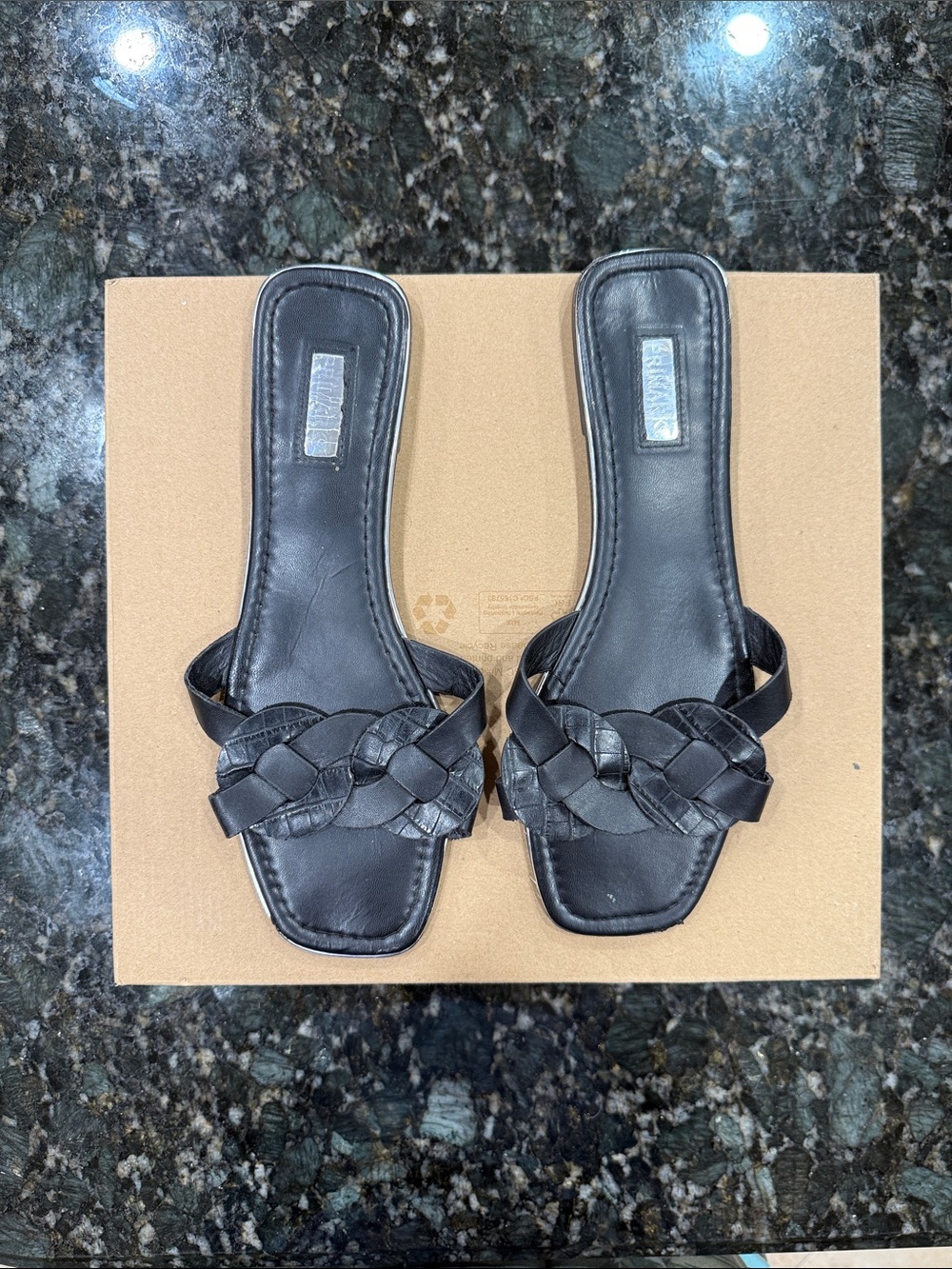 Primark Black Braided Slide Sandals for Women